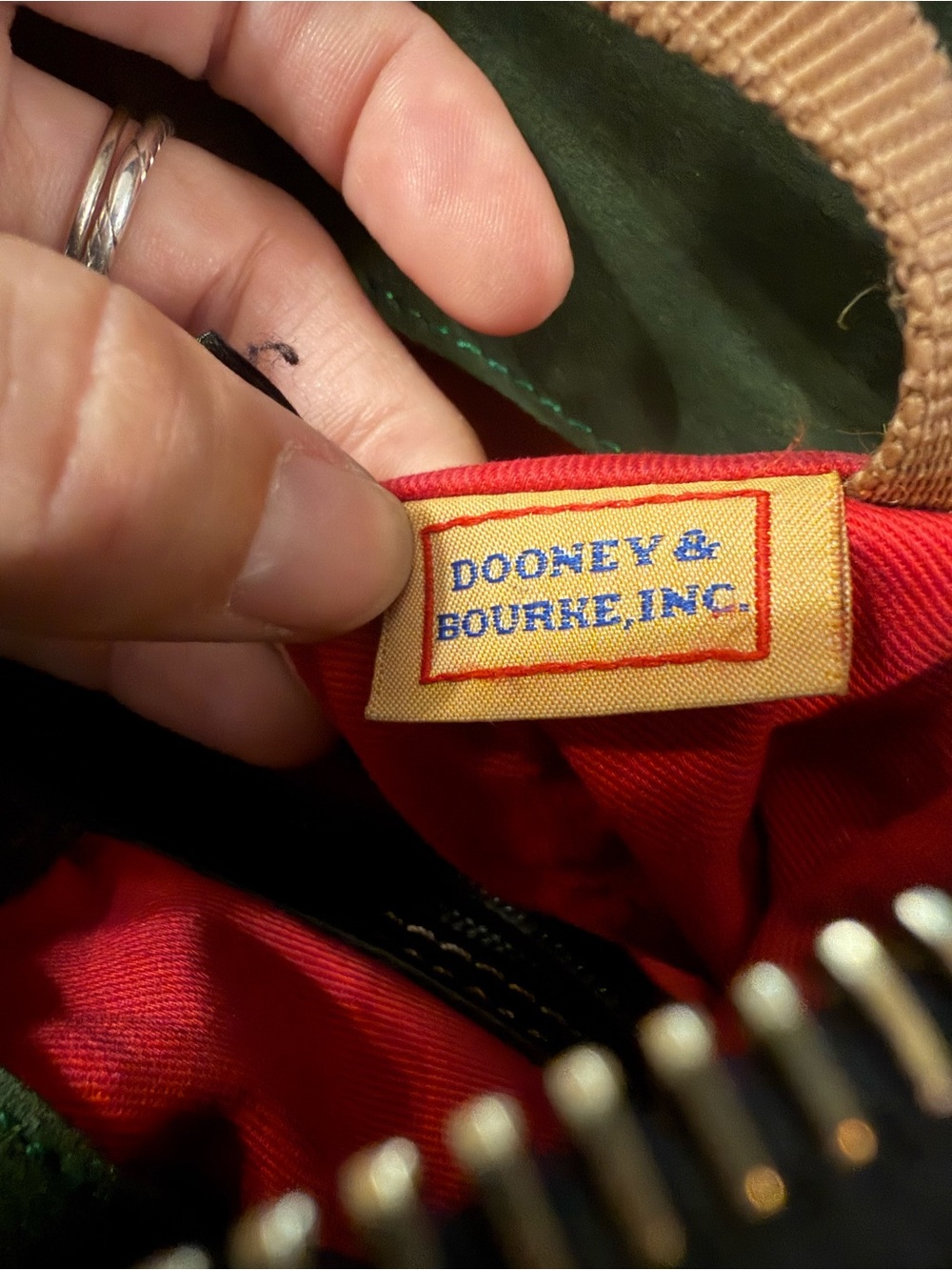 Dooney & Bourke Florentine Black Leather Satchel with Gold Hardware - Picture 14 of 14